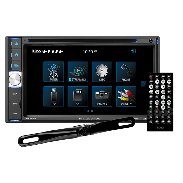 Boss -6.5" 2DIN Touchscreen Monitor w/ License Plate Rear View Camera BV765BLC